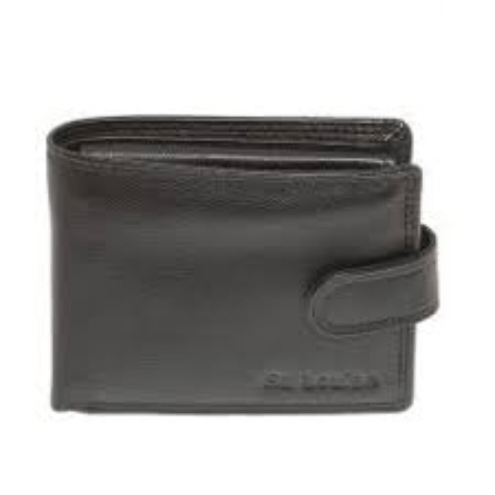 St. Louise Leather Goods Pty Ltd Men's Leather Black Wallet